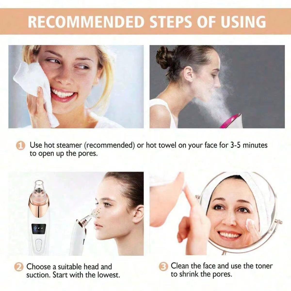 Electric Pore Cleaner & Blackhead Remover – Deep Cleansing Facial Vacuum Tool